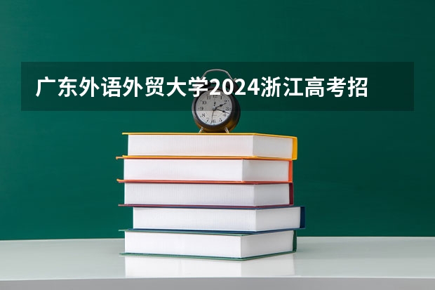 广东外语外贸大学2024浙江高考招生计划详解