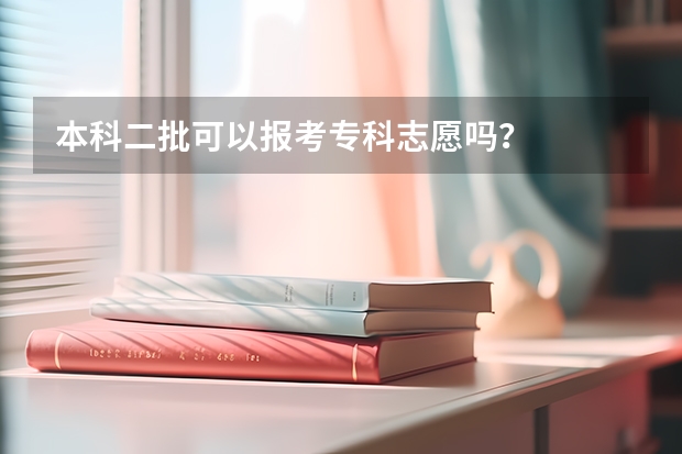 本科二批可以报考专科志愿吗？