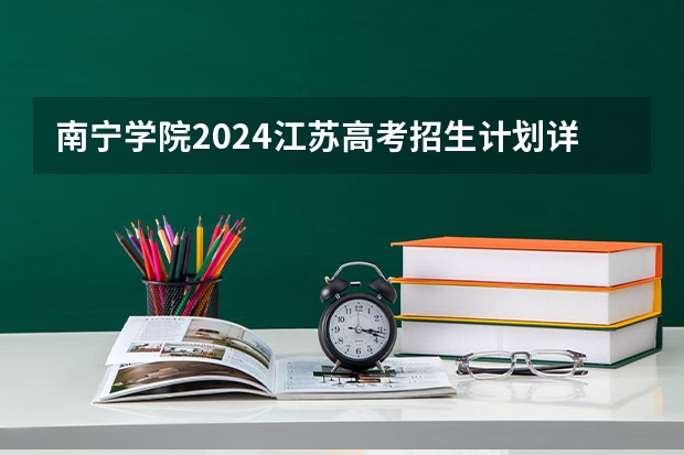 南宁学院2024江苏高考招生计划详解