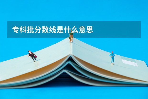 专科批分数线是什么意思