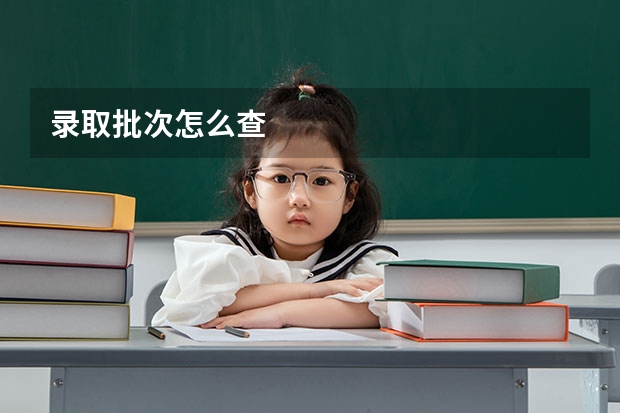 录取批次怎么查