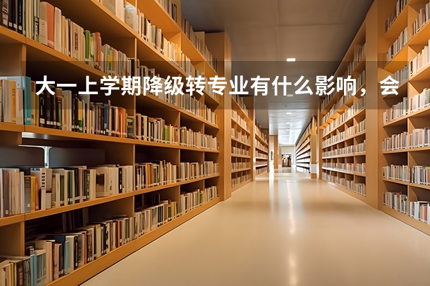 大一上学期降级转专业有什么影响，会不会休学？