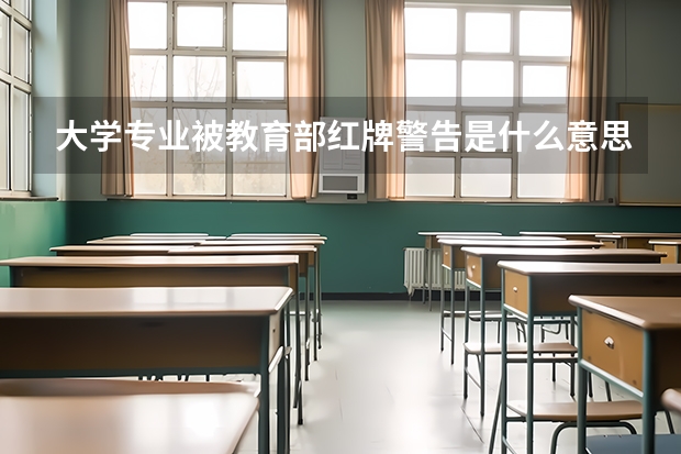 大学专业被教育部红牌警告是什么意思？黄牌警告又是什么意思？