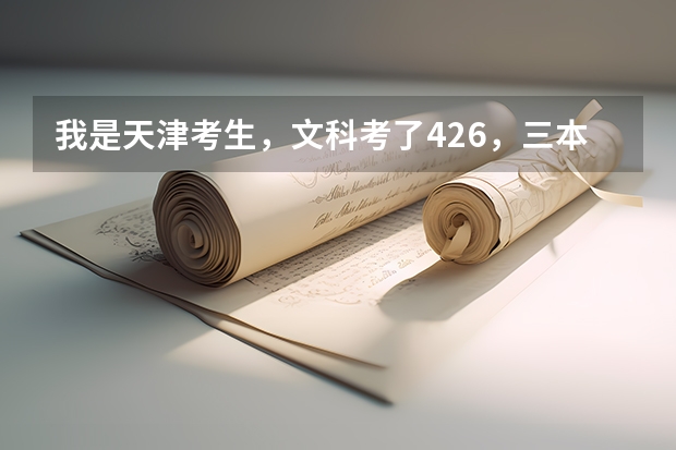 我是天津考生,文科考了426,三本院校怎么报啊?
