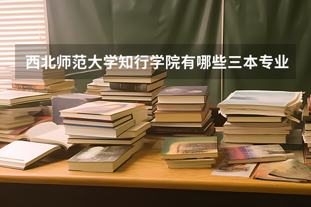 西北师范大学知行学院有哪些三本专业