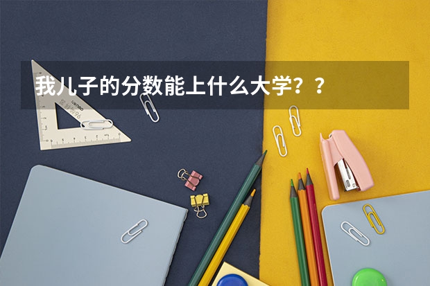 我儿子的分数能上什么大学？？