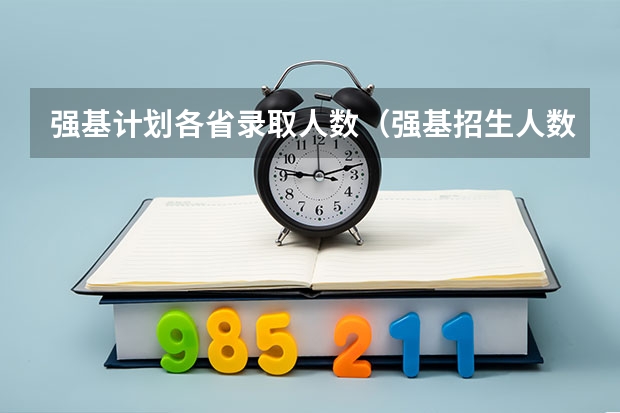 强基计划各省录取人数（强基招生人数）