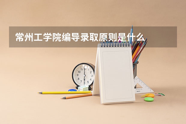 常州工学院编导录取原则是什么