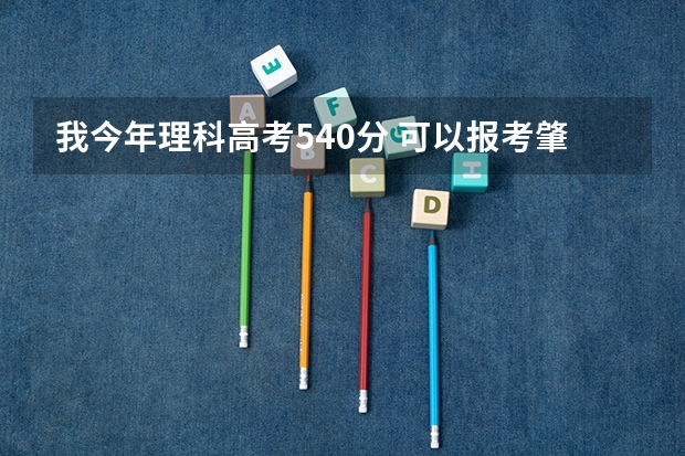 我今年理科高考540分 可以报考肇庆学院吗？