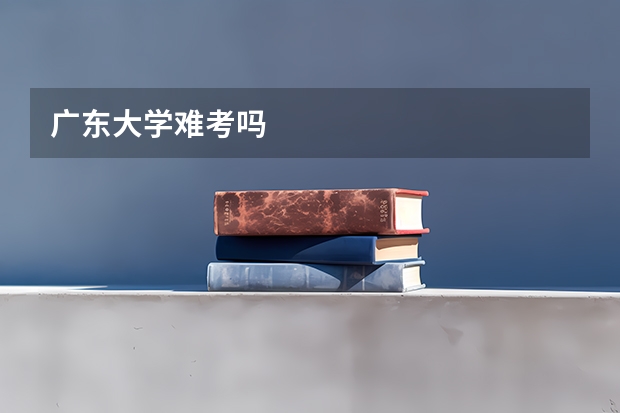 广东大学难考吗