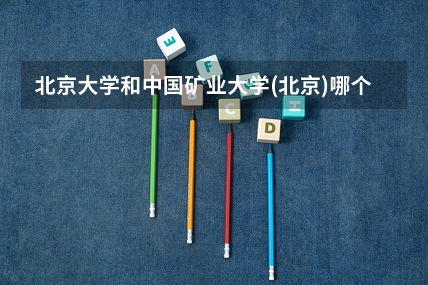 北京大学和中国矿业大学(北京)哪个好