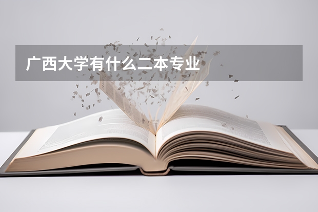 广西大学有什么二本专业