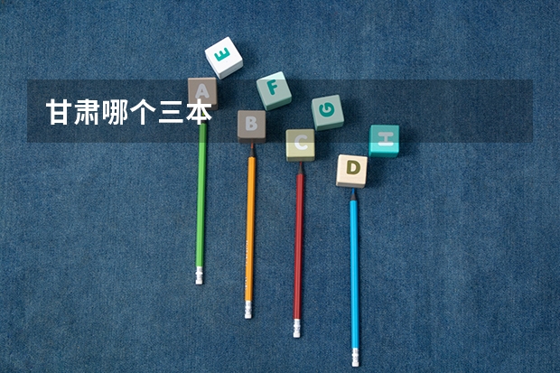 甘肃哪个三本
