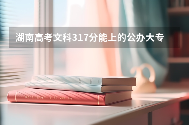 湖南高考文科317分能上的公办大专（专科学校录取分数线2023）