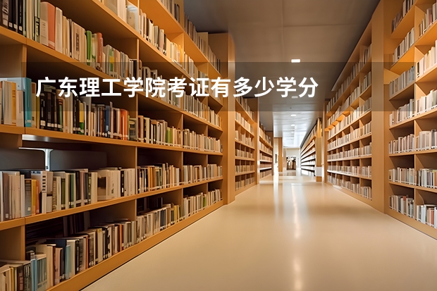 广东理工学院考证有多少学分