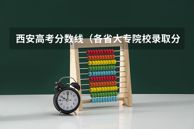 西安高考分数线（各省大专院校录取分数线）