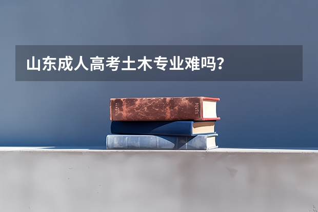 山东成人高考土木专业难吗？
