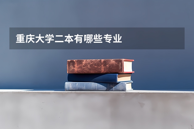 重庆大学二本有哪些专业