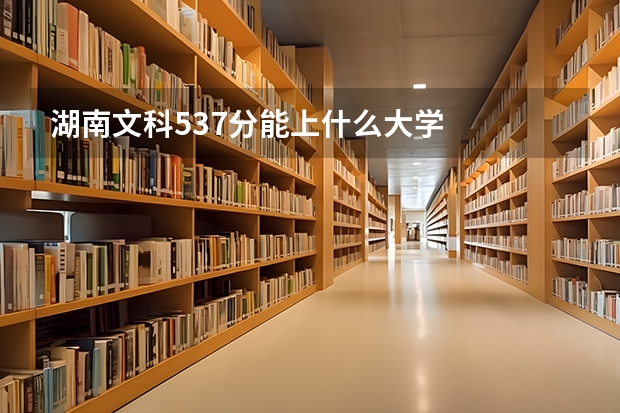湖南文科537分能上什么大学