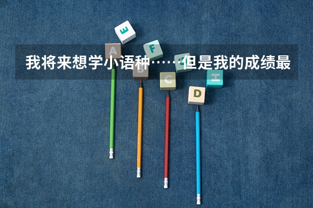 我将来想学小语种……但是我的成绩最多只能考二本……二本有吗？