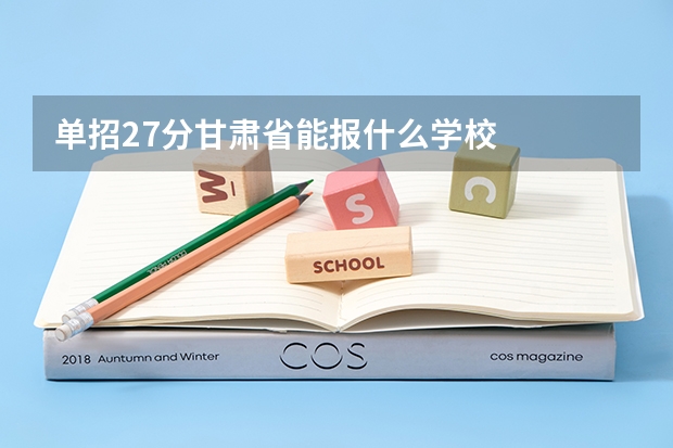 单招27分甘肃省能报什么学校