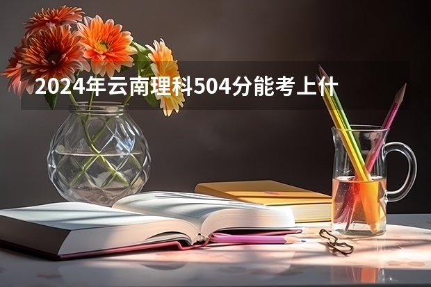 2024年云南理科504分能考上什么大学？