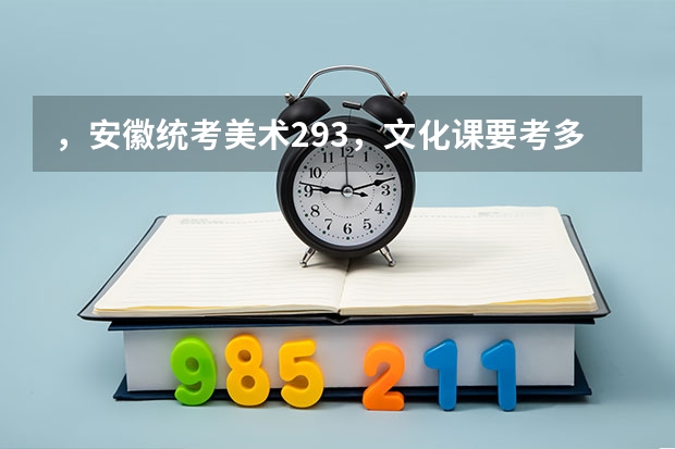 ，安徽统考美术293，文化课要考多少分才能上一本？