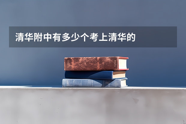 清华附中有多少个考上清华的