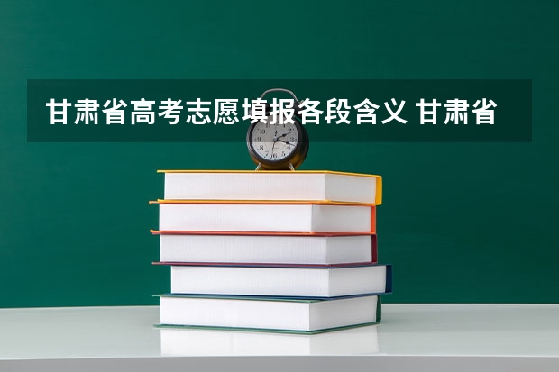 甘肃省高考志愿填报各段含义 甘肃省高考专科志愿填报时间