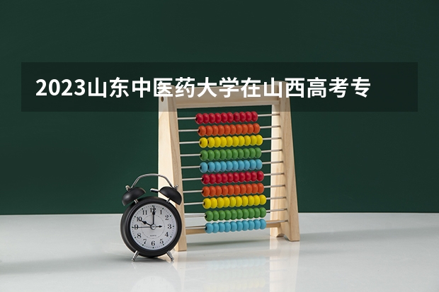2023山东中医药大学在山西高考专业招生计划人数