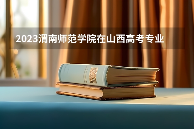 2023渭南师范学院在山西高考专业招生计划人数