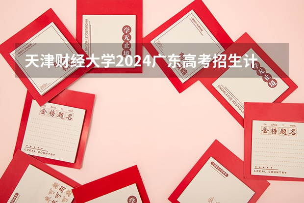 天津财经大学2024广东高考招生计划详解