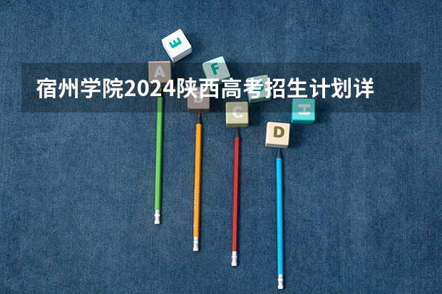 宿州学院2024陕西高考招生计划详解