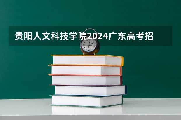 贵阳人文科技学院2024广东高考招生计划详解