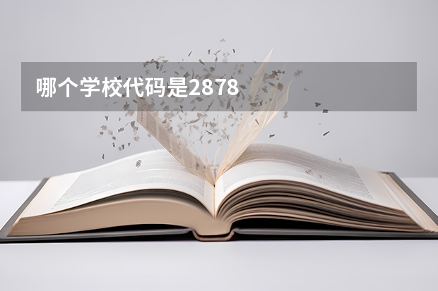 哪个学校代码是2878