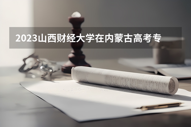 2023山西财经大学在内蒙古高考专业招生计划人数