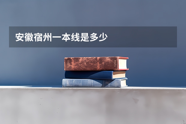 安徽宿州一本线是多少