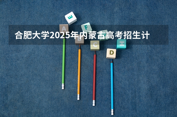 合肥大学2025年内蒙古高考招生计划预测