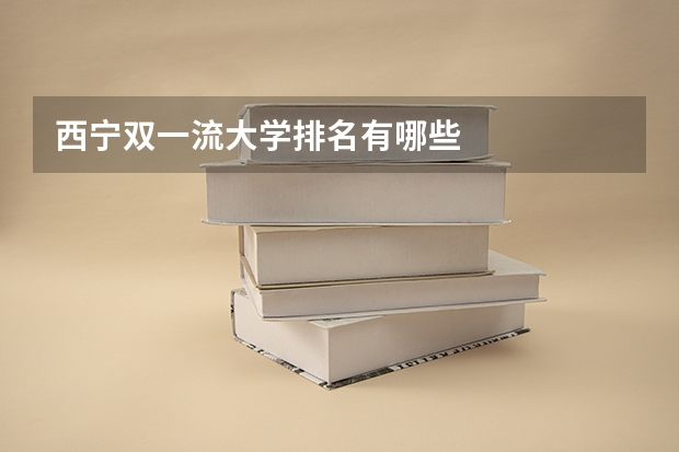 西宁双一流大学排名有哪些