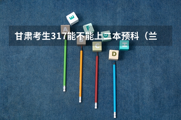 甘肃考生317能不能上二本预科（兰州博文科技学院是一本还是二本）