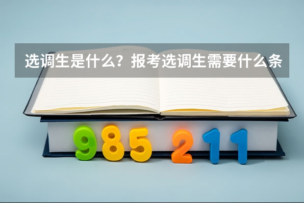 选调生是什么？报考选调生需要什么条件？