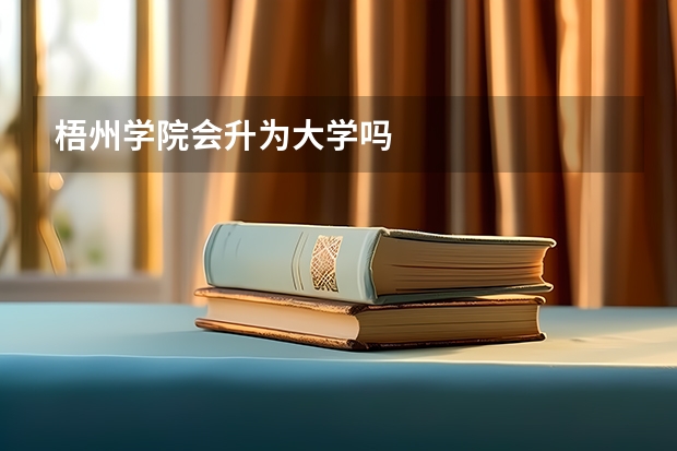 梧州学院会升为大学吗