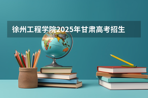 徐州工程学院2025年甘肃高考招生计划预测