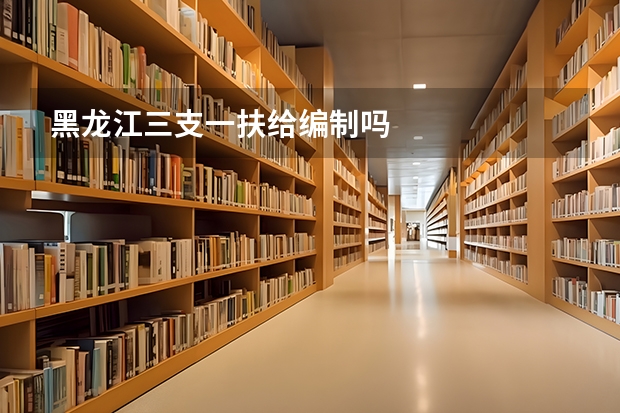 黑龙江三支一扶给编制吗
