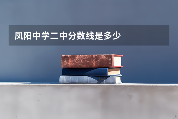凤阳中学二中分数线是多少