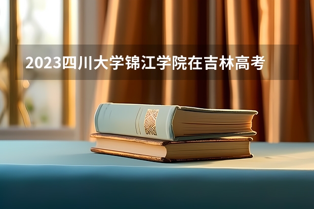 2023四川大学锦江学院在吉林高考专业招生计划人数