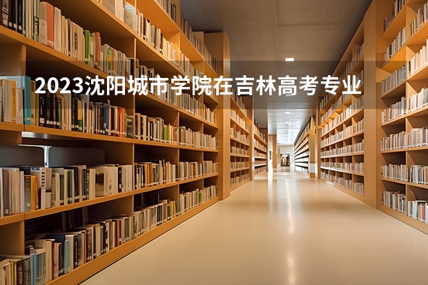 2023沈阳城市学院在吉林高考专业招生计划人数