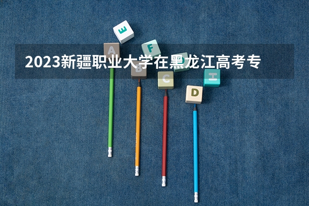 2023新疆职业大学在黑龙江高考专业招生计划人数