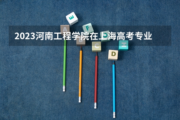 2023河南工程学院在上海高考专业招生计划人数