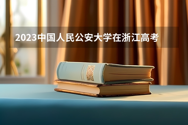 2023中国人民公安大学在浙江高考专业招生计划人数